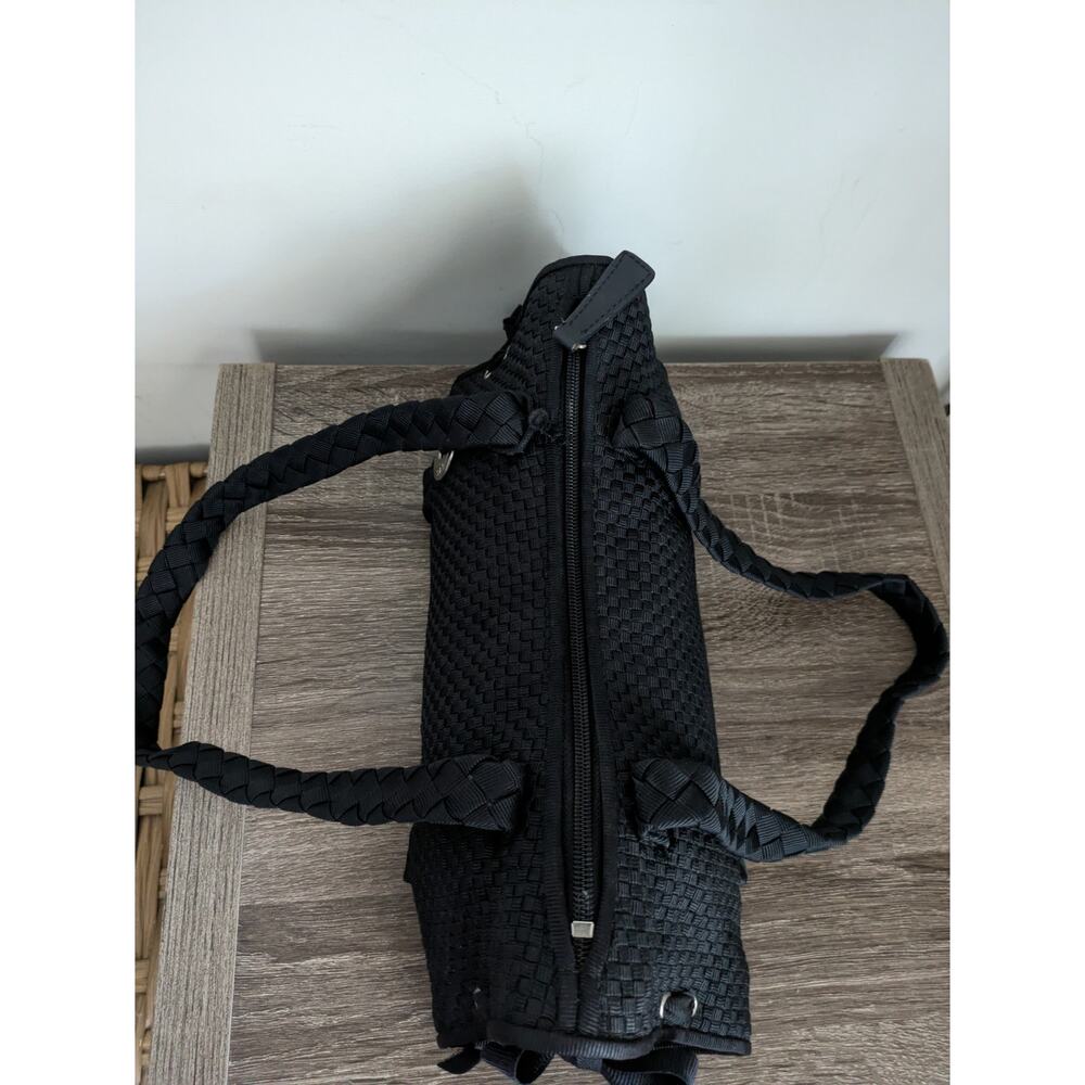 Y2K The Sak Woven Shoulder Bag Black Viscose Ribbon Whimsigoth Coastal Beachy - Picture 8 of 8
